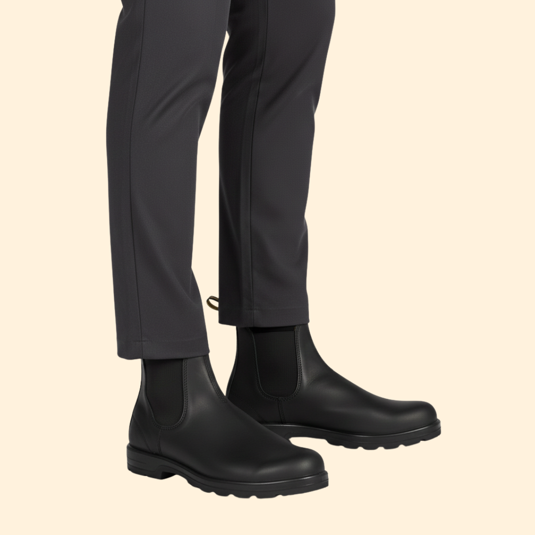 Men’s Chelsea Boots with Elastic Side Panels