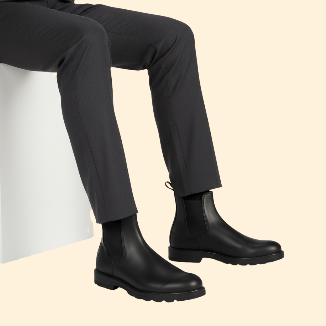 Men’s Chelsea Boots with Elastic Side Panels