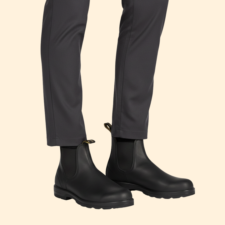 Men’s Chelsea Boots with Elastic Side Panels