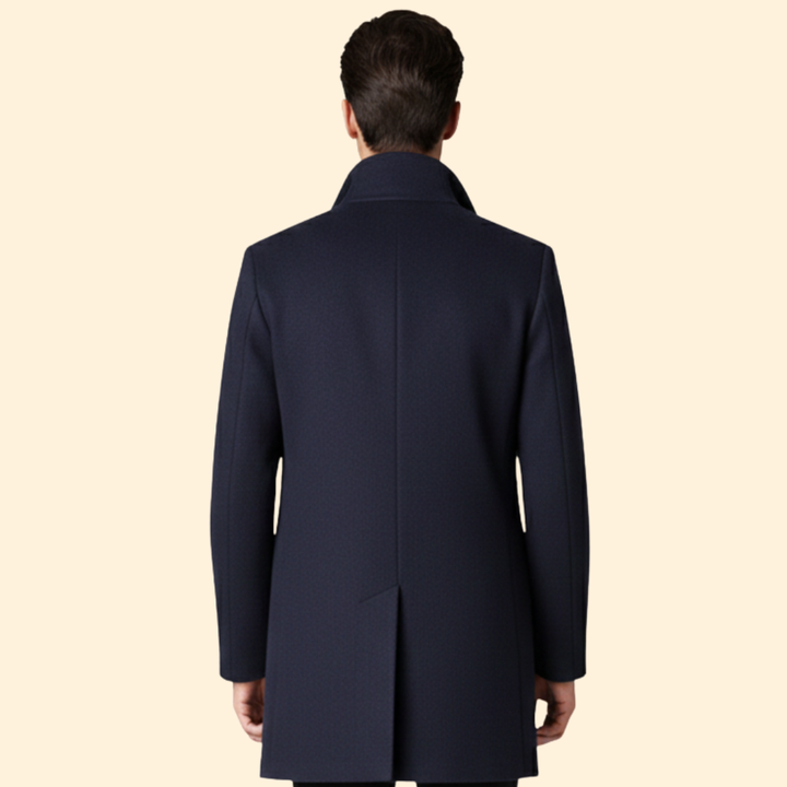 Men’s Long Coat with Button Front