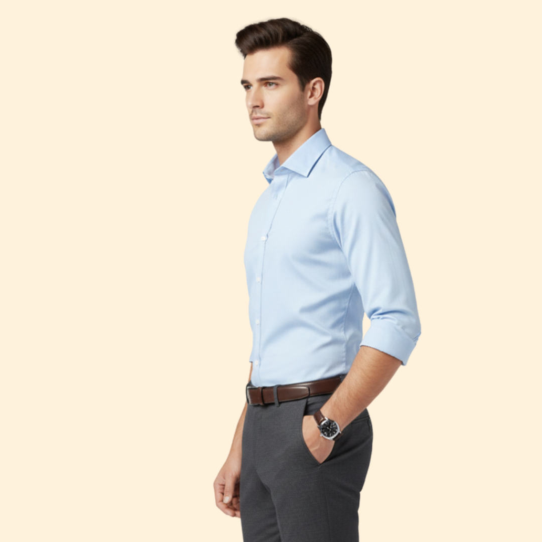 Men’s Long Sleeve Shirt with Classic Collar