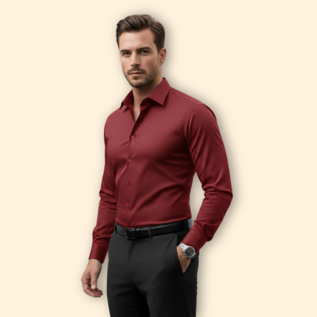 Men’s Slim Fit Shirt with Button Closure