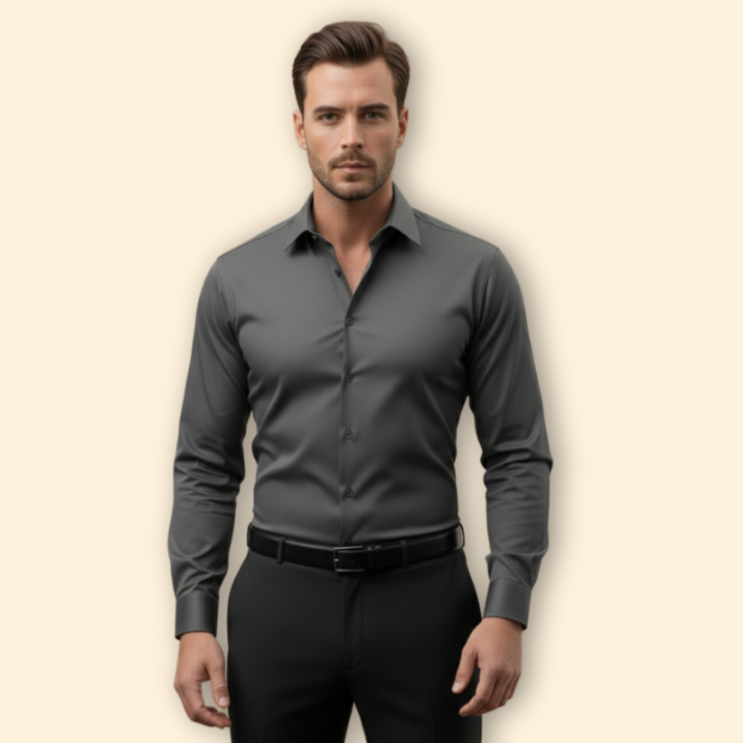 Men’s Slim Fit Shirt with Button Closure
