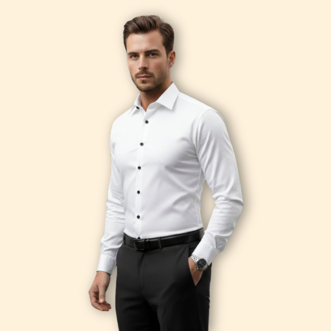 Men’s Slim Fit Shirt with Button Closure