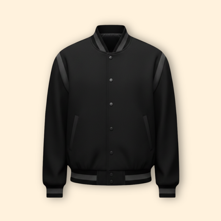 Men’s Sporty Bomber Jacket with Ribbed Cuffs