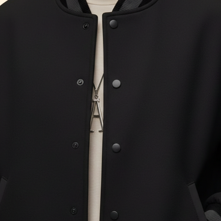Men’s Sporty Bomber Jacket with Ribbed Cuffs
