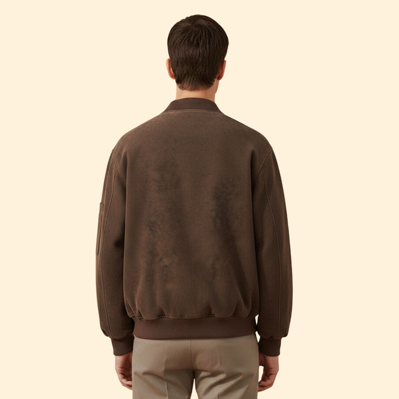 Men’s Vintage Bomber Jacket with Stylish Details