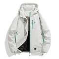 Men's nano technical hooded parka with windproof membrane, insulated inner lining and multifunctional pockets