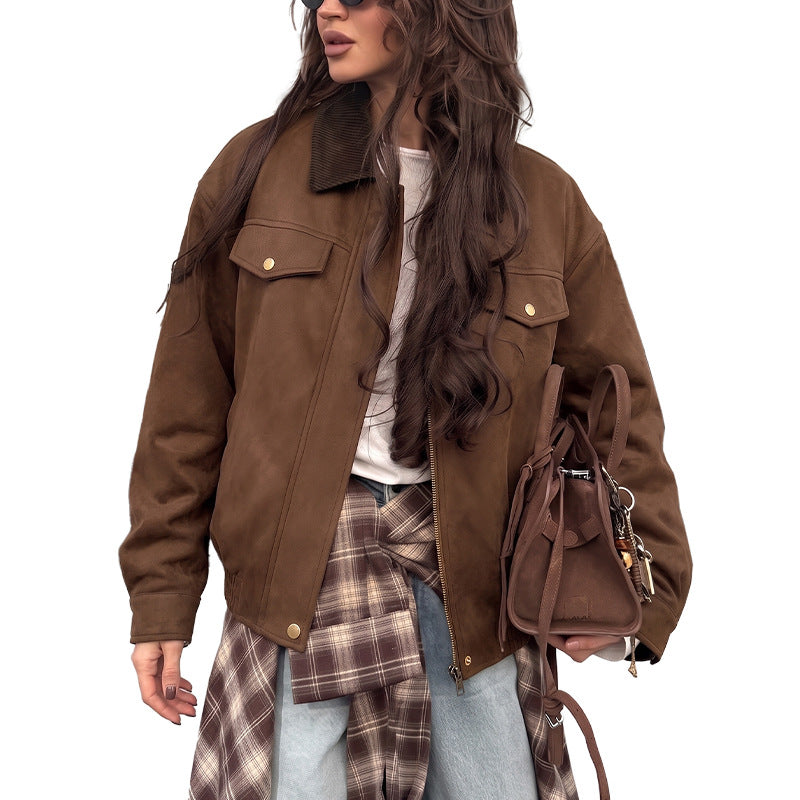 Jacket with Faux leather Women&