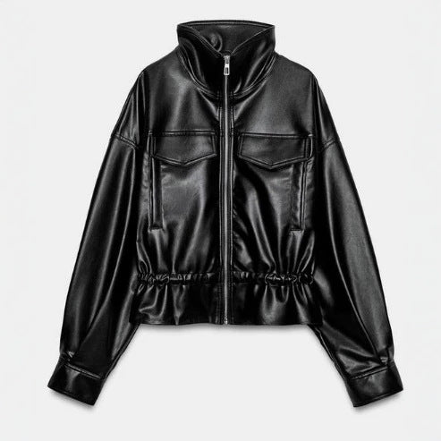 Jacket with Faux leather Women&