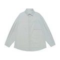 Unisex Oversize Shirt Jacket with Snap Button Front and Patch Chest Pocket