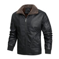 Men's Faux Leather Jacket with sherpa lining - for work and everyday wear