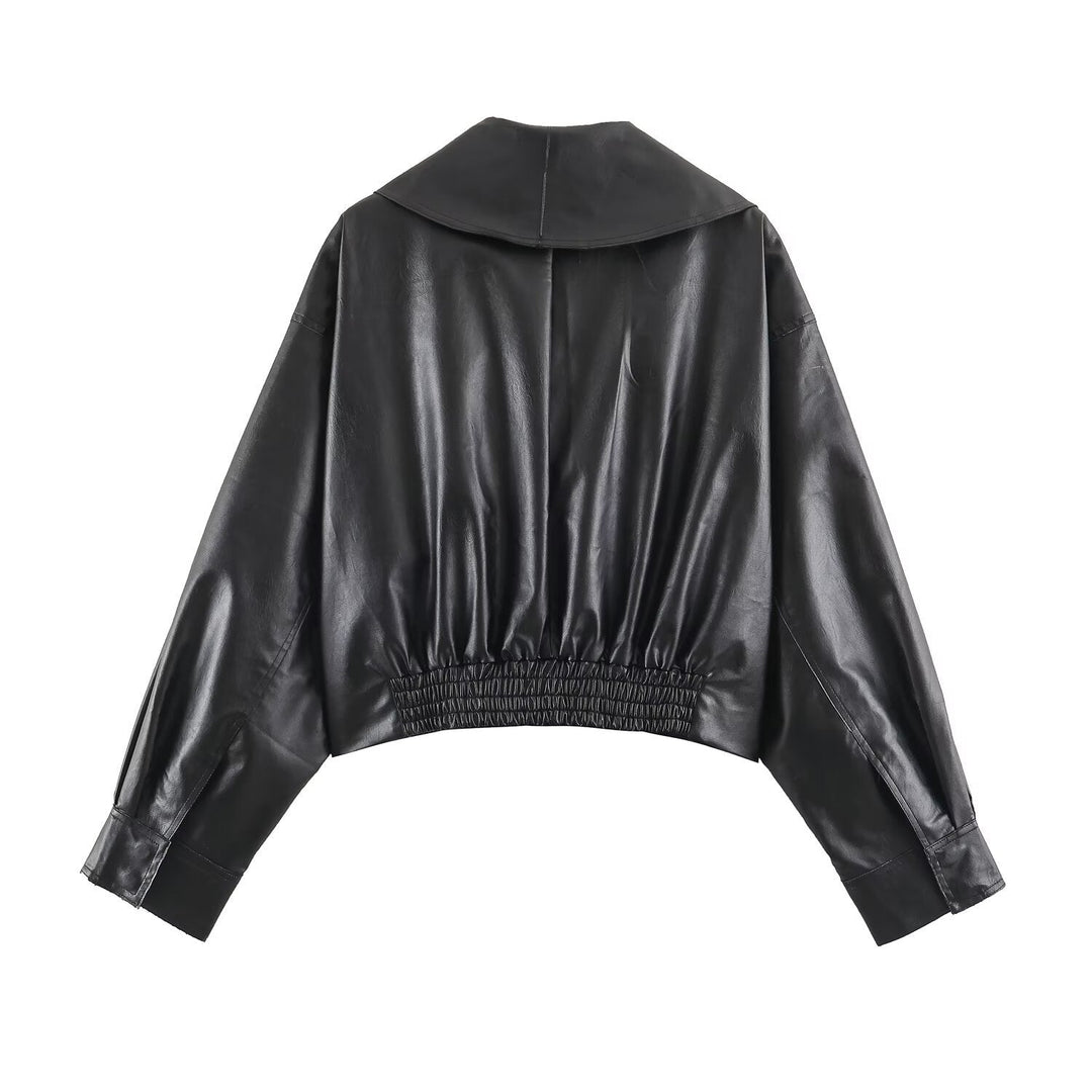 Jacket with Faux leather Women&