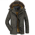 Men's winter parka with fleece lining