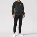 Men's nan technical hoodie jacket with full front zip, chest pocket with zip and elastic cuffs