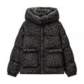 Women's Oversize Quilted Puffer Jacket with High Hood and Patch Pockets