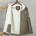 Men's fleece jacket with high collar and practical pockets
