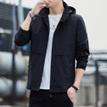 Men's Jacket with adjustable hood, sporty fit - for transitional weather