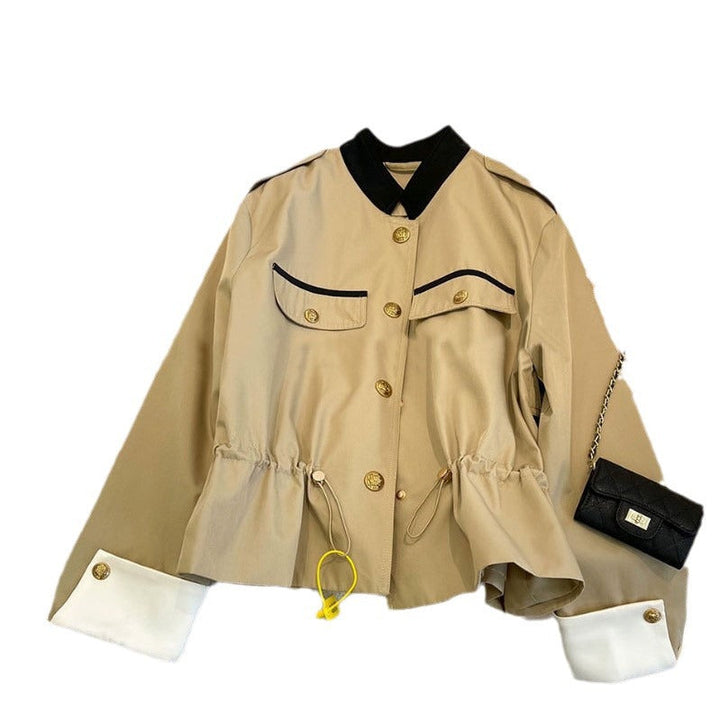 Women Fashionable Jacket with Zippable Front