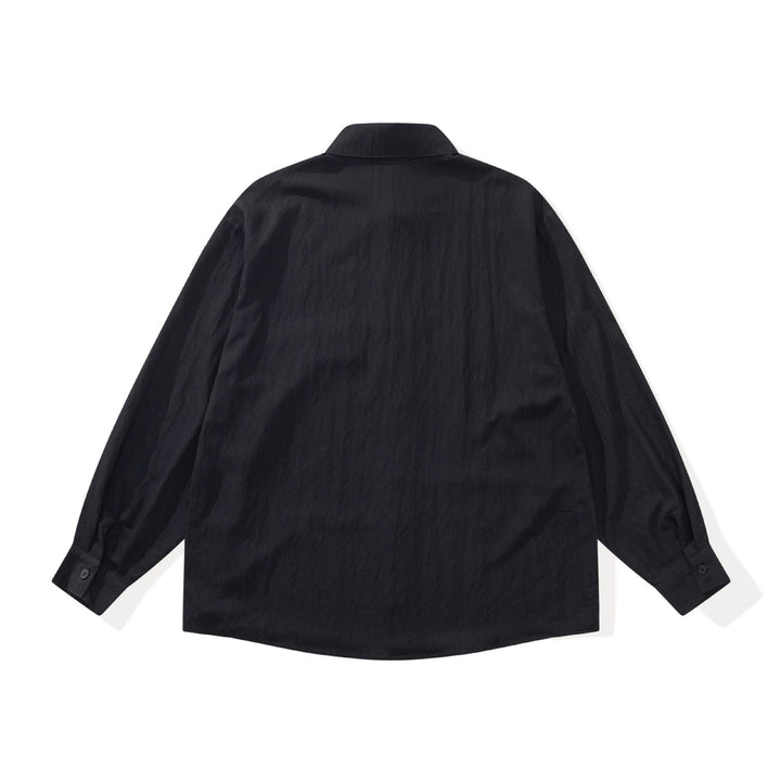 Unisex Oversized Shirt Jacket in Patchwork Design