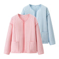Women's Quilted Transition Jacket with Round Neckline, Light Padding and Patch Pockets