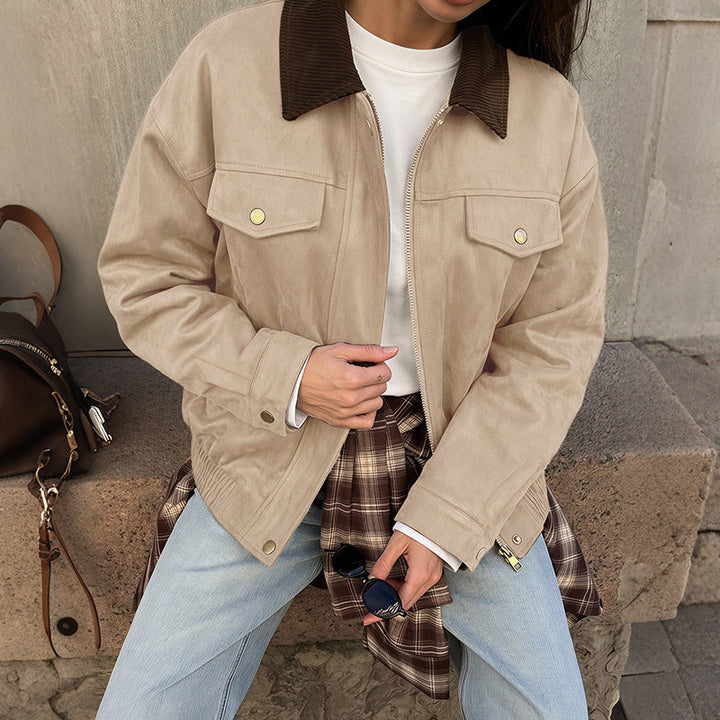 Jacket with Faux leather Women&