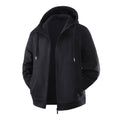 Men's fleece softshell hybrid jacket with teddy inner lining & adjustable hood