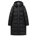 Ladies Maxi-Long Stretch Thermo Quilted Coat with 3D Quilt and Adjustable Hood