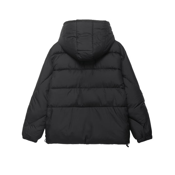 Women Voluminous Oversize Down Jacket with Hood and Drawstring