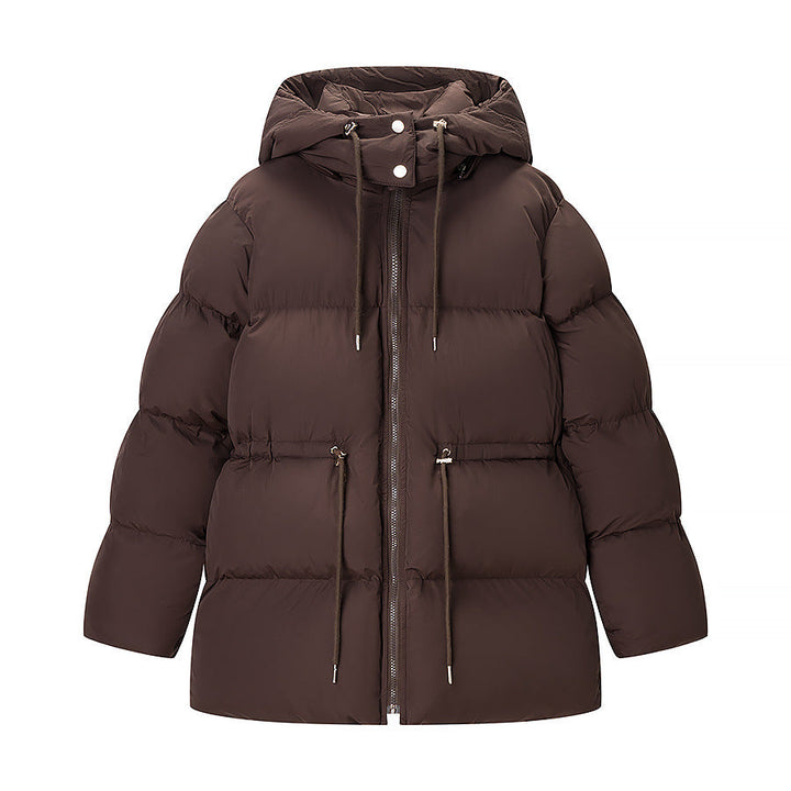 Women Longer padded parka with hood, drawstring waist and oversized silhouette