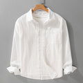 Men's Relaxed-fit Cotton Overshirt with collar kent and Pocket on the chest