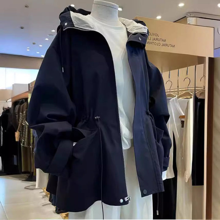 Women Modern Utility Jacket with High Collar