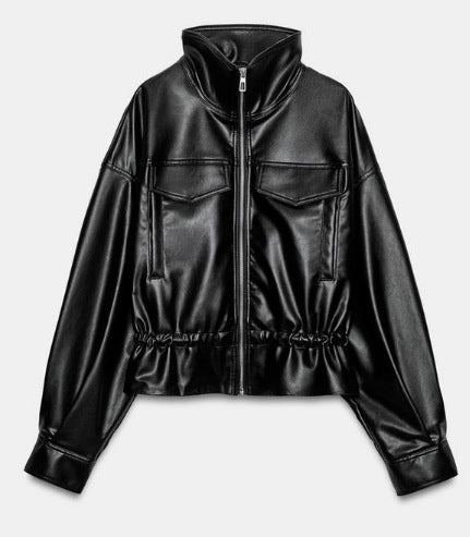 Jacket with Faux leather Women&