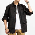 Men's Shirt Jacket with multiple pockets - minimalist cut for work and everyday wear