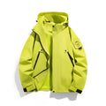 Men's wwd and water-repellent functional parka with zipped pockets and adjustable hood