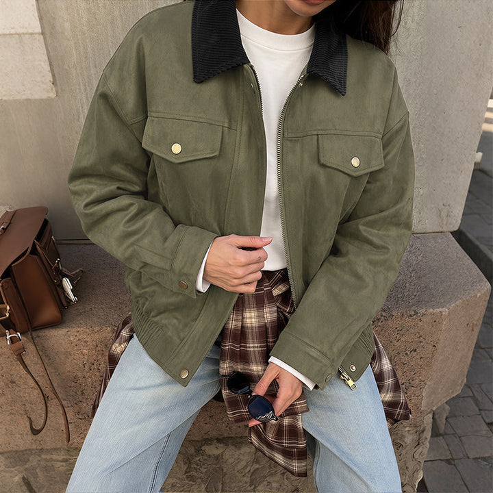 Jacket with Faux leather Women&