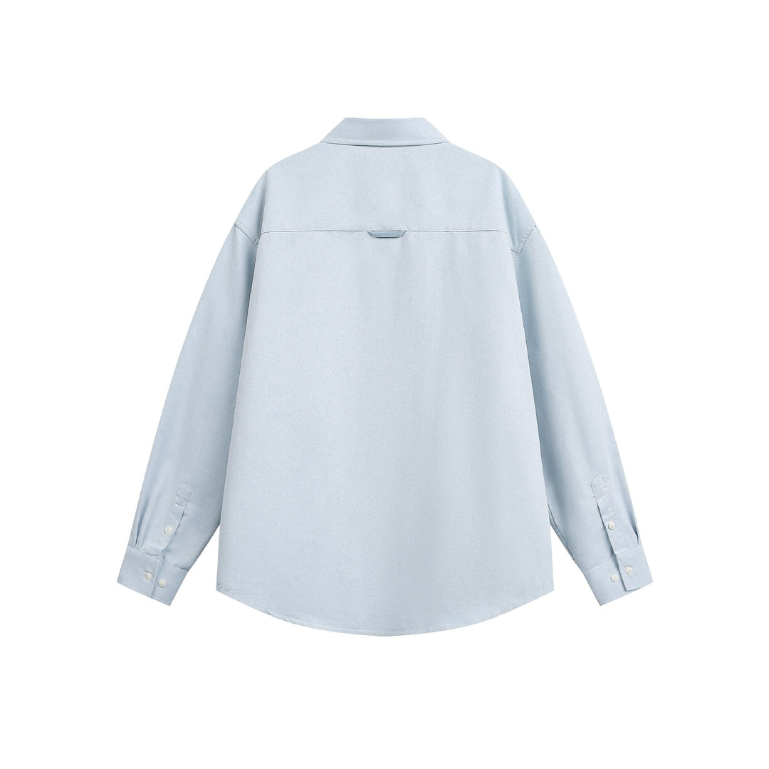 Unisex Oversize Patchwork Denim Shirt with Boxy Cut
