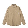 Unisex Oversize Shirt Jacket with prominent contrast stitching and patch chest pockets