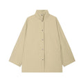 Women's Oversized Rain jacket in cape style with stand collar and Snap buttons placket