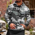 Men's hoodie fitted cut with gathered shoulder seams and kangaroo pocket