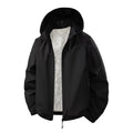 Men's Hooded Jacket with Inner Teddy Lining