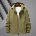 Men's Lightweight Rain Jacket with Hood and Water-resistant Microfiber Outer Outer layer