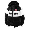 men's fashion transitional jacket with high collar and Colorful accents