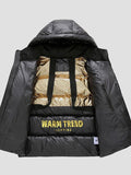 Men Padded Thermal Hooded Quilted Jacket with Reflective Insulation Inside