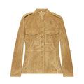 Women's suede jacket in military style with stand-up collar Drune