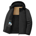 Men's Insulated Hooded Winter Jacket with Fleece Lining, Thermo Heat Panel & Concealed Zip