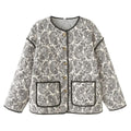 Jacket quilted women's lightweight warm with pockets