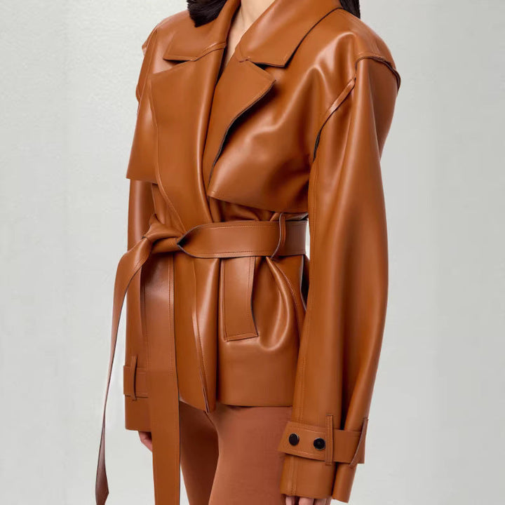 Jacket with Faux leather Women&