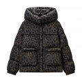 Women's Jacket with faux leather lightweight quilted