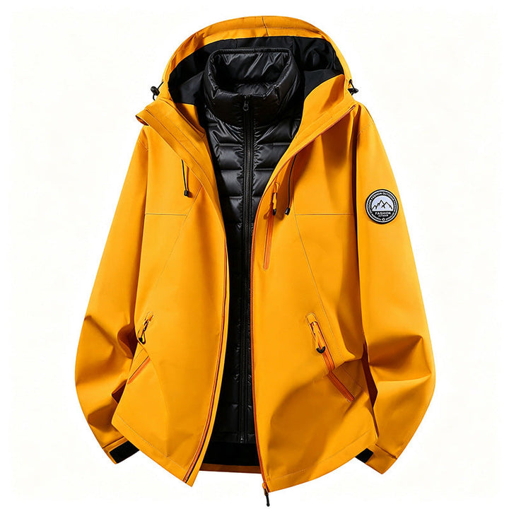 Jacket quilted unisex water-resistant windproof breathable